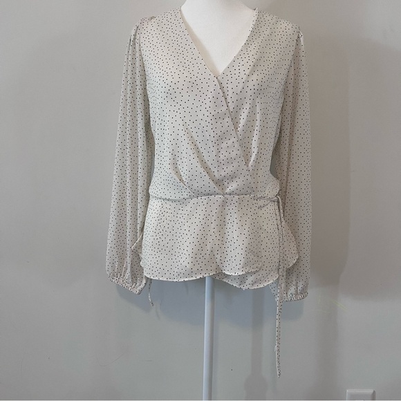 Banana Republic Factory Polka Dot Wrap Top |Size S| - Picture 3 of 8